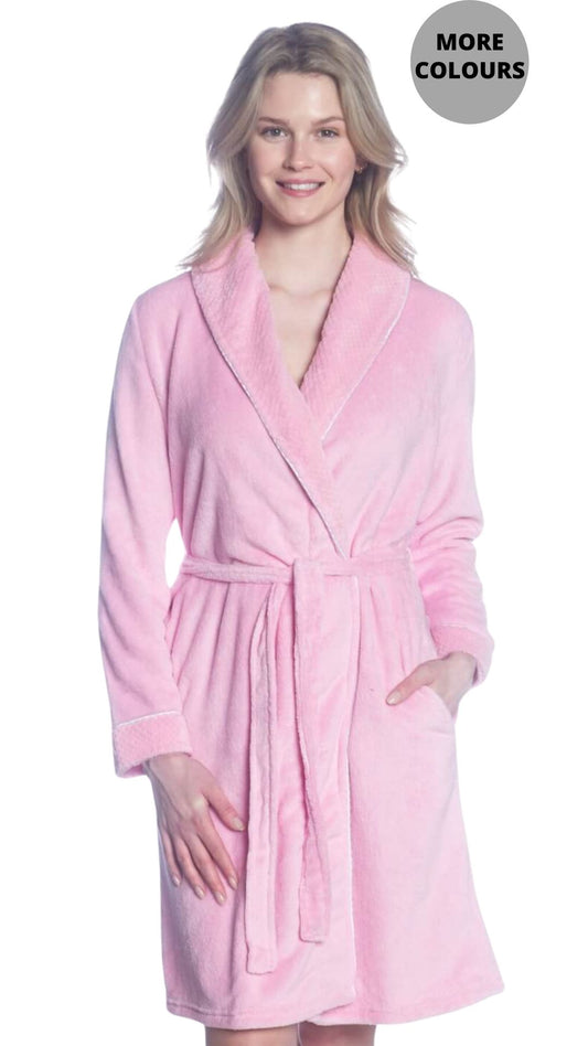 Fuzzy Belted & Pockets Robe. Style COTLS1440
