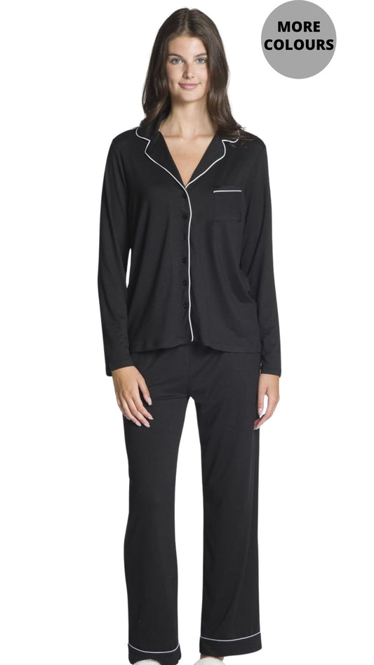 Piping Trim & Soft 2 Piece PJ Set. Style COTYMS-2PJ