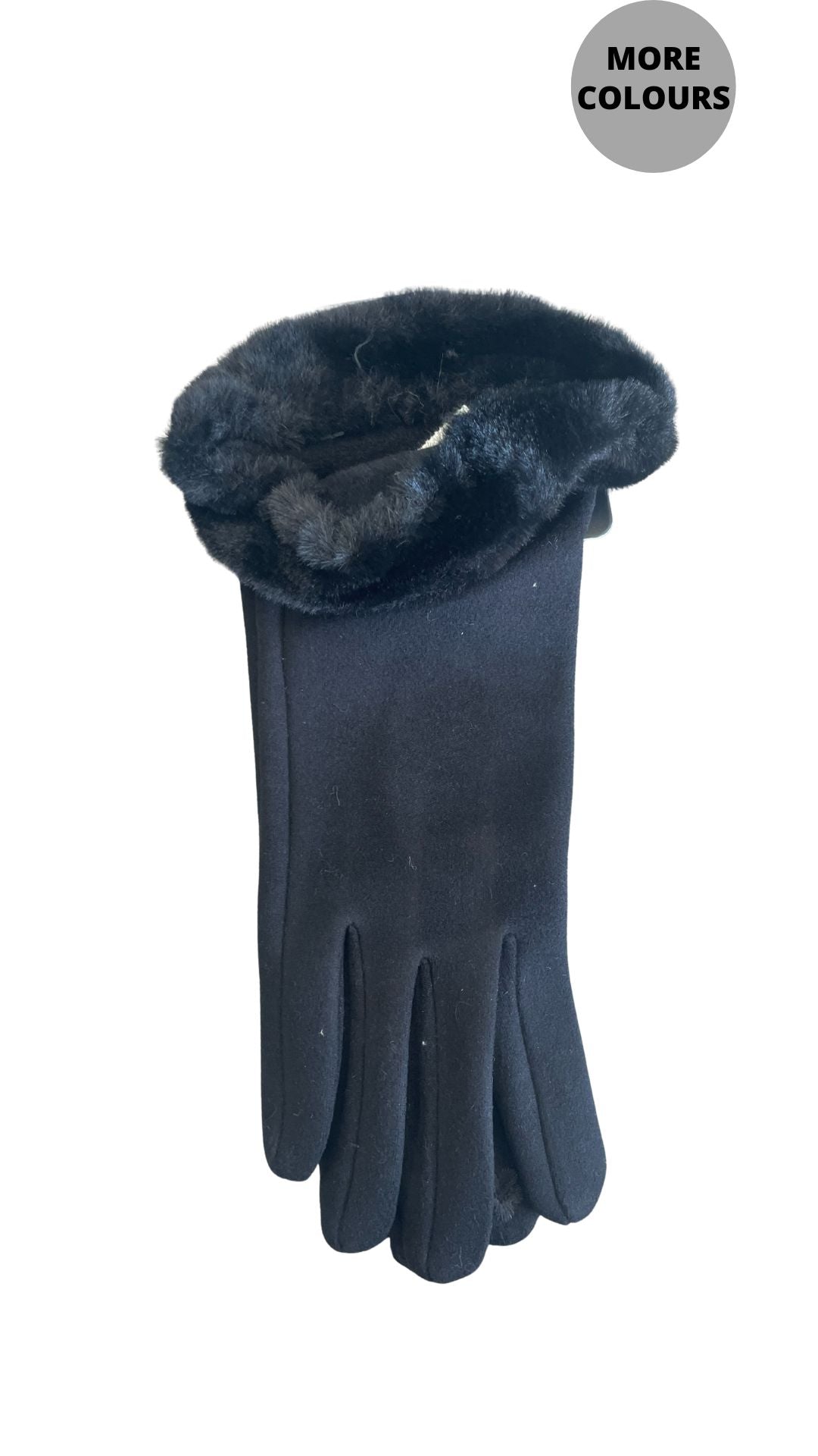 Faux Fur Trimmed Gloves. Style CLWGC2835