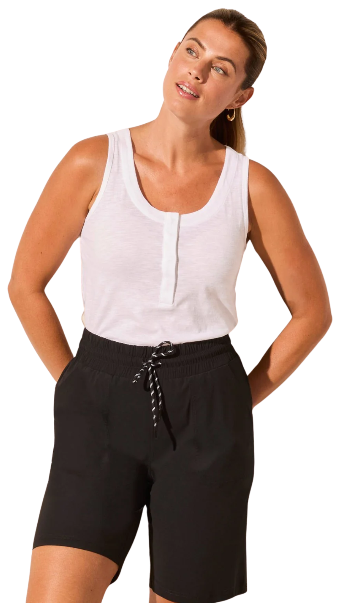 4-Way Stretch Drawcord Pull-On Shorts. Style TR2150O-3668