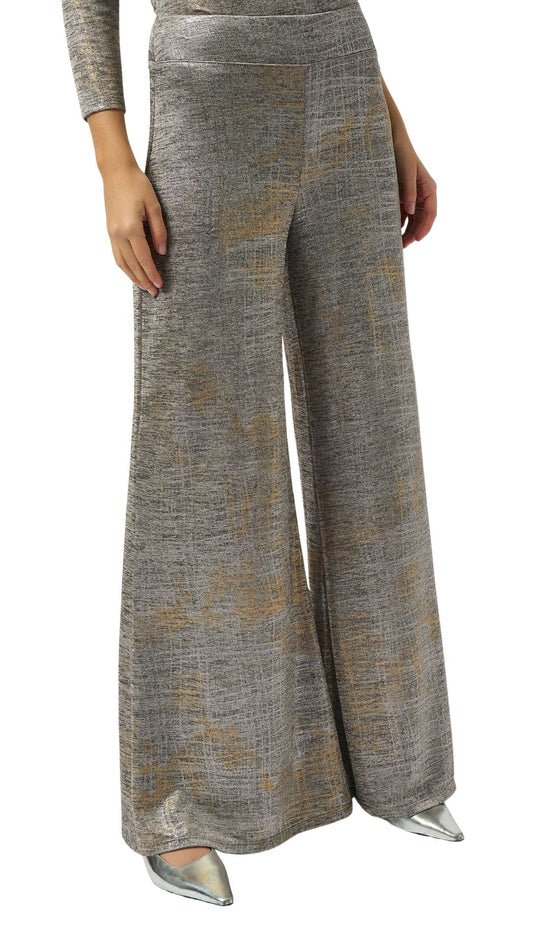 Foiled Melange Wide Leg Pant. Style JR253274