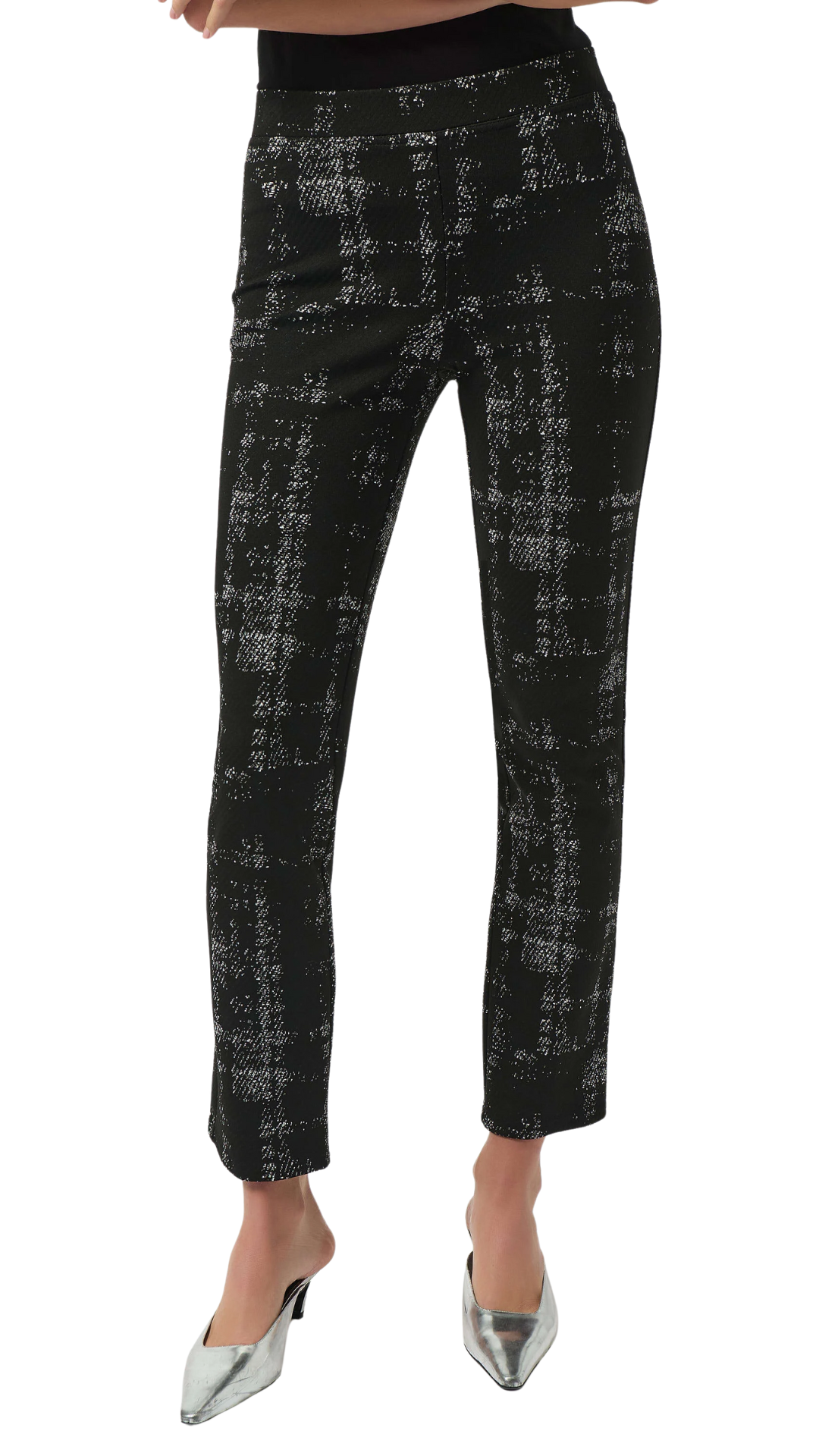Jacquard Sweater Plaid Print Pull-On Pants. Style JR253179