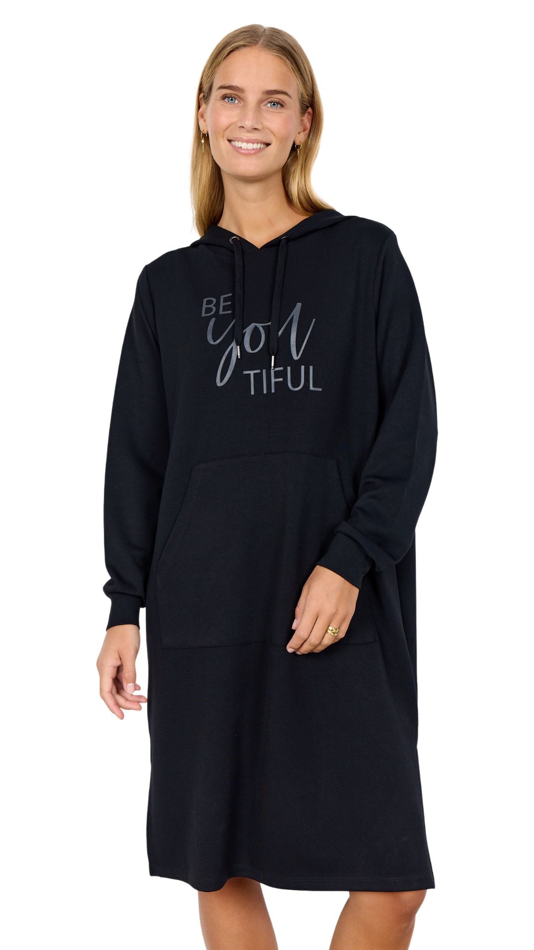 Hooded 'Be-You-tiful' Sweater Dress. Style SOYA4F27269