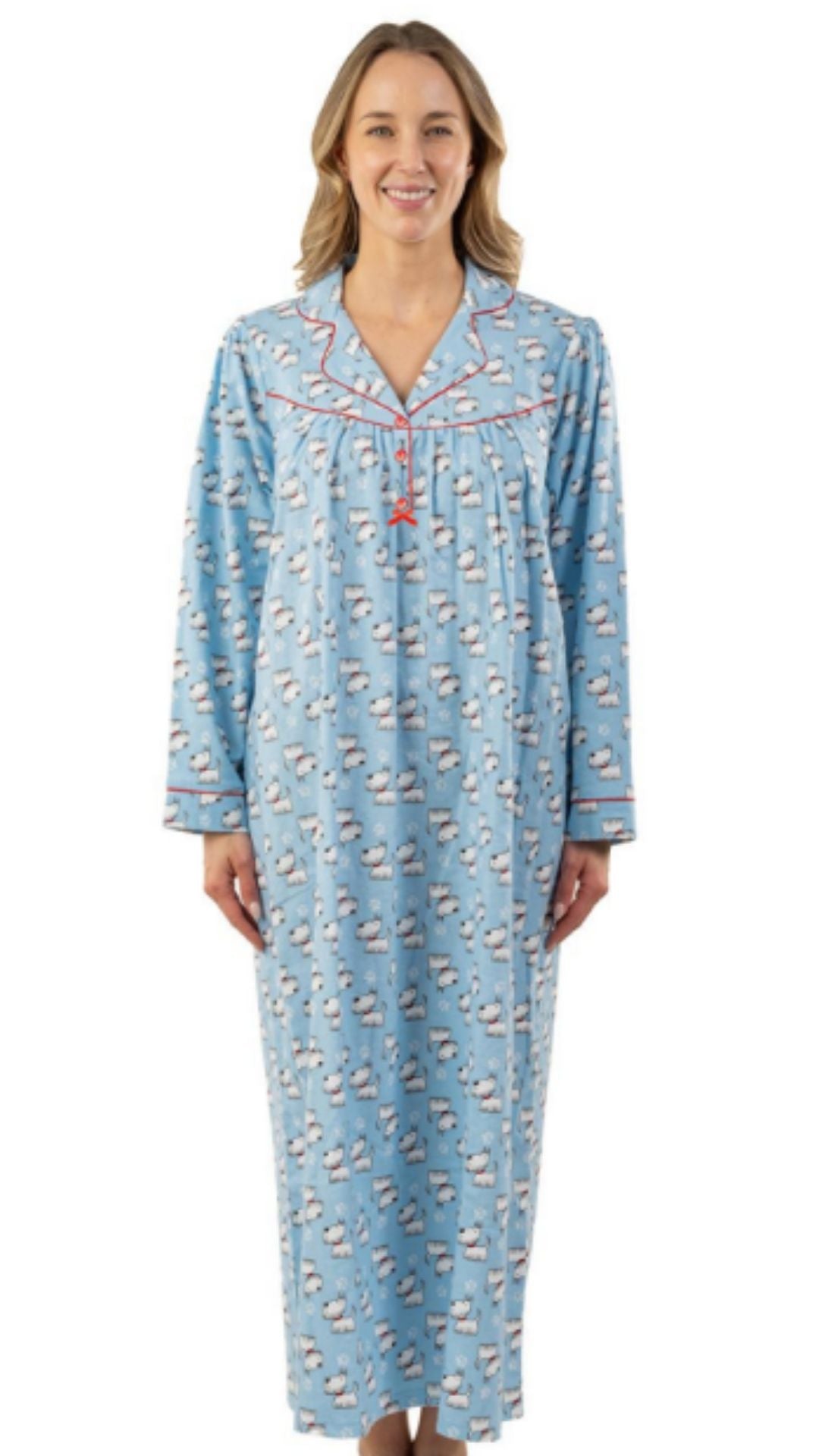 Scottie Flannel Night Gown. Style PL120