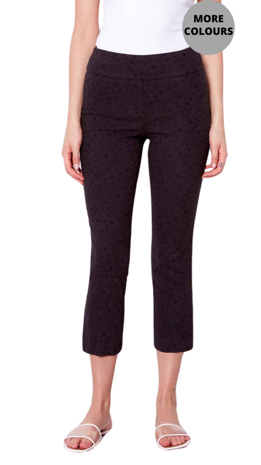 Pull-On Textured Cropped Bottoms. Style UP68445