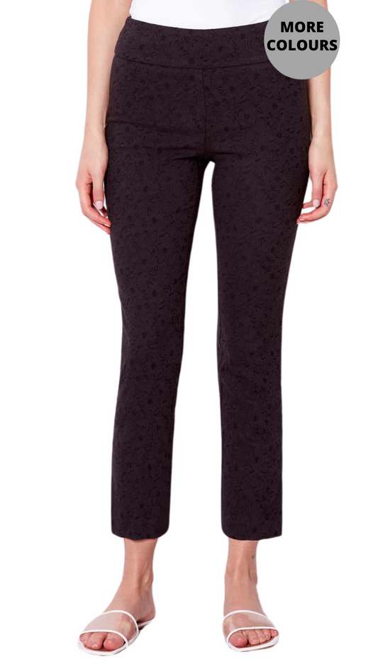 Pull-On Textured Ankle Length Pant. Style UP68477