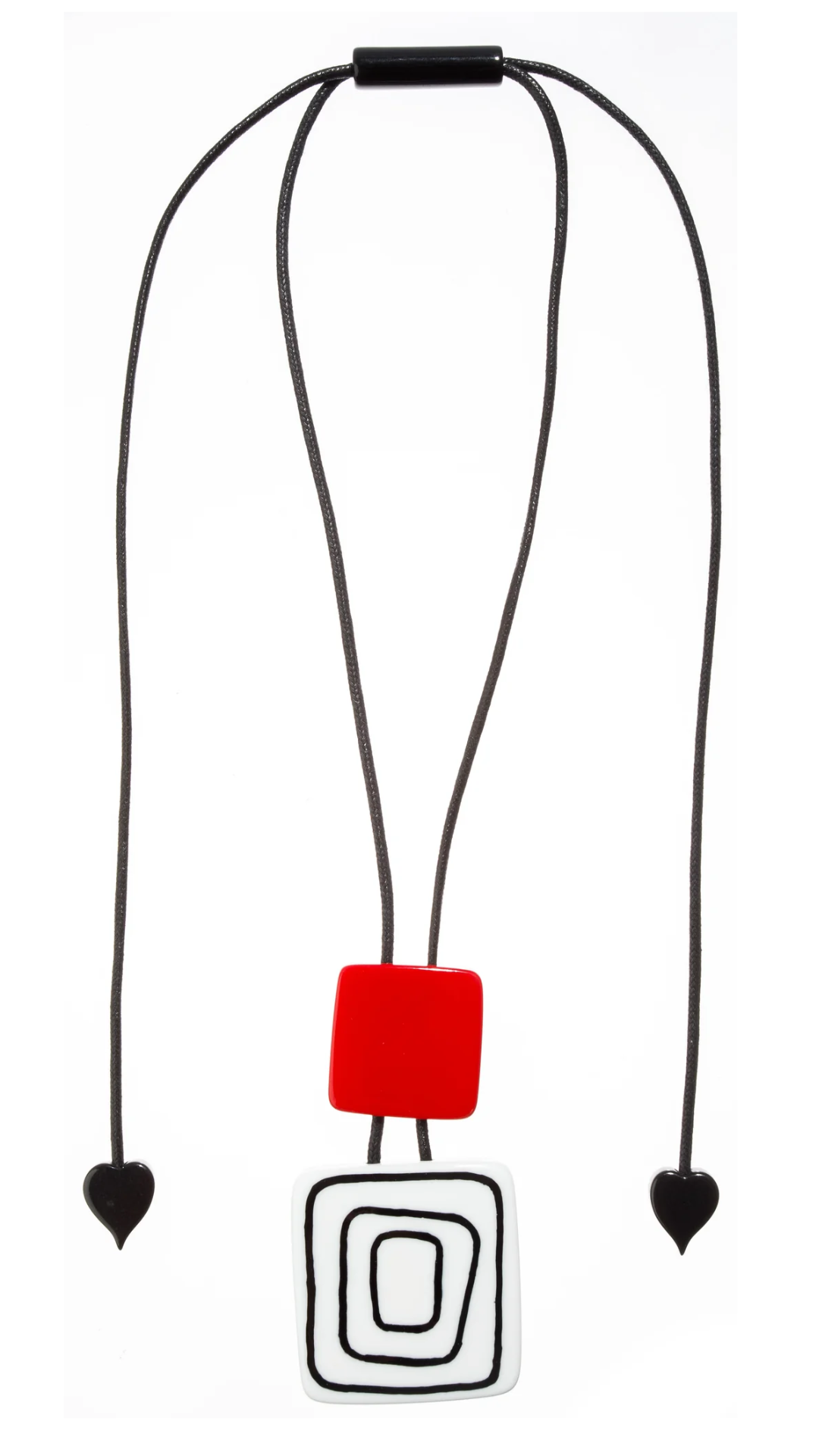 Vertigo Collection - Patterned & Red Pendant Necklace. Style 3440201REDDQ00