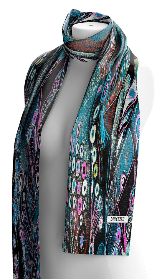 "Enchanted Island" Artist Print Scarf. Style DOLC75912