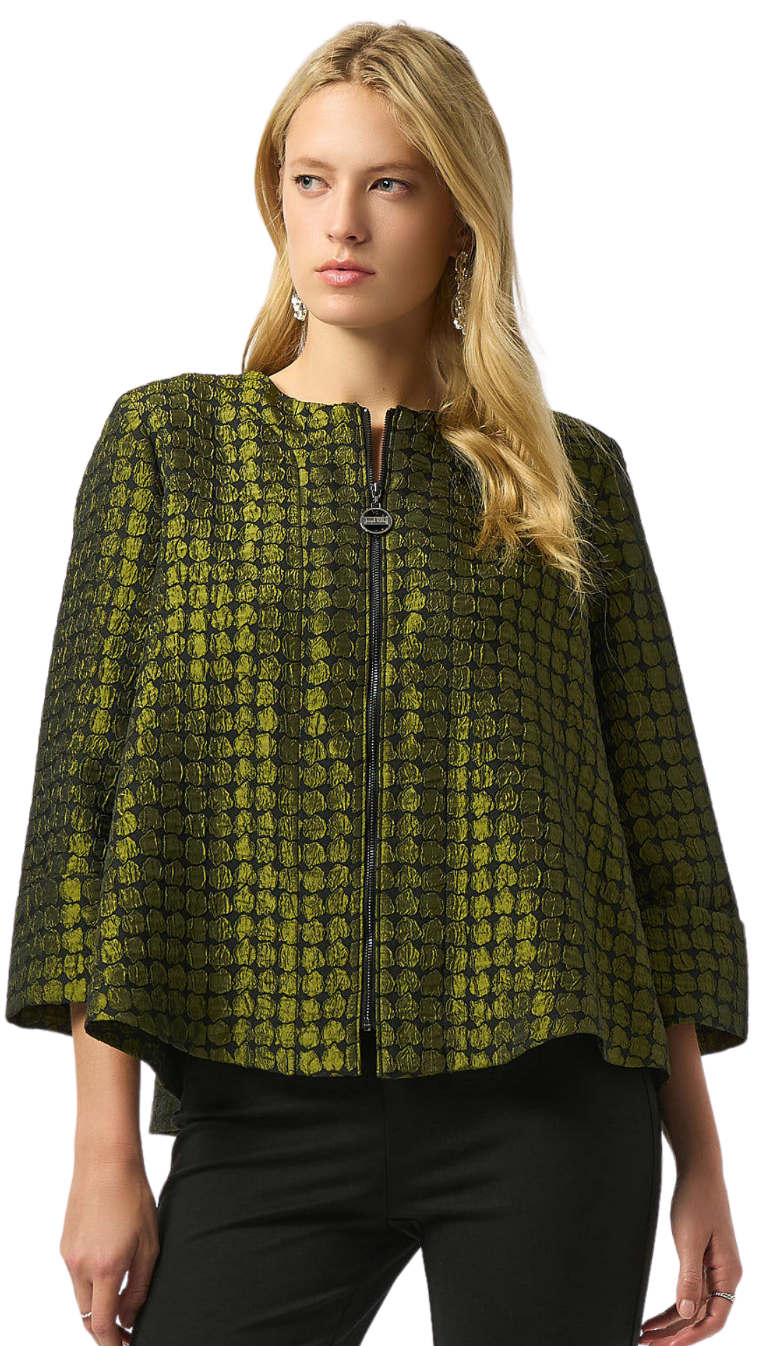 Textured Dot Jacquard Swing Jacket. Style JR253125