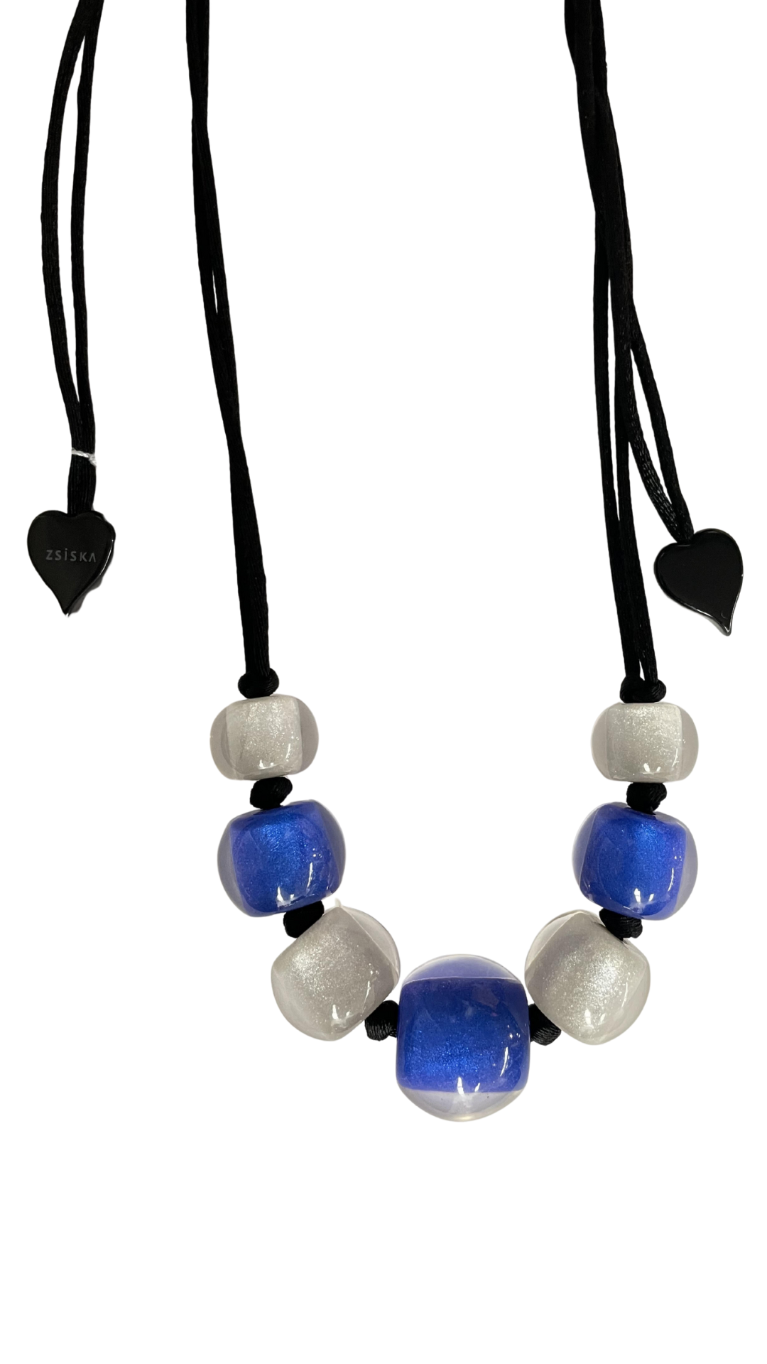 Colourful Beads Collection - Blue & Silver Bead Necklace. Style 40101210954Q07