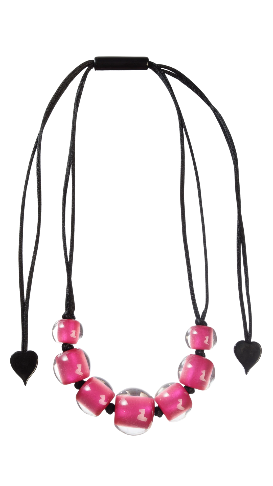 Colourful Beads Collection - Pink Resin Bead Necklace. Style 40101219017Q07