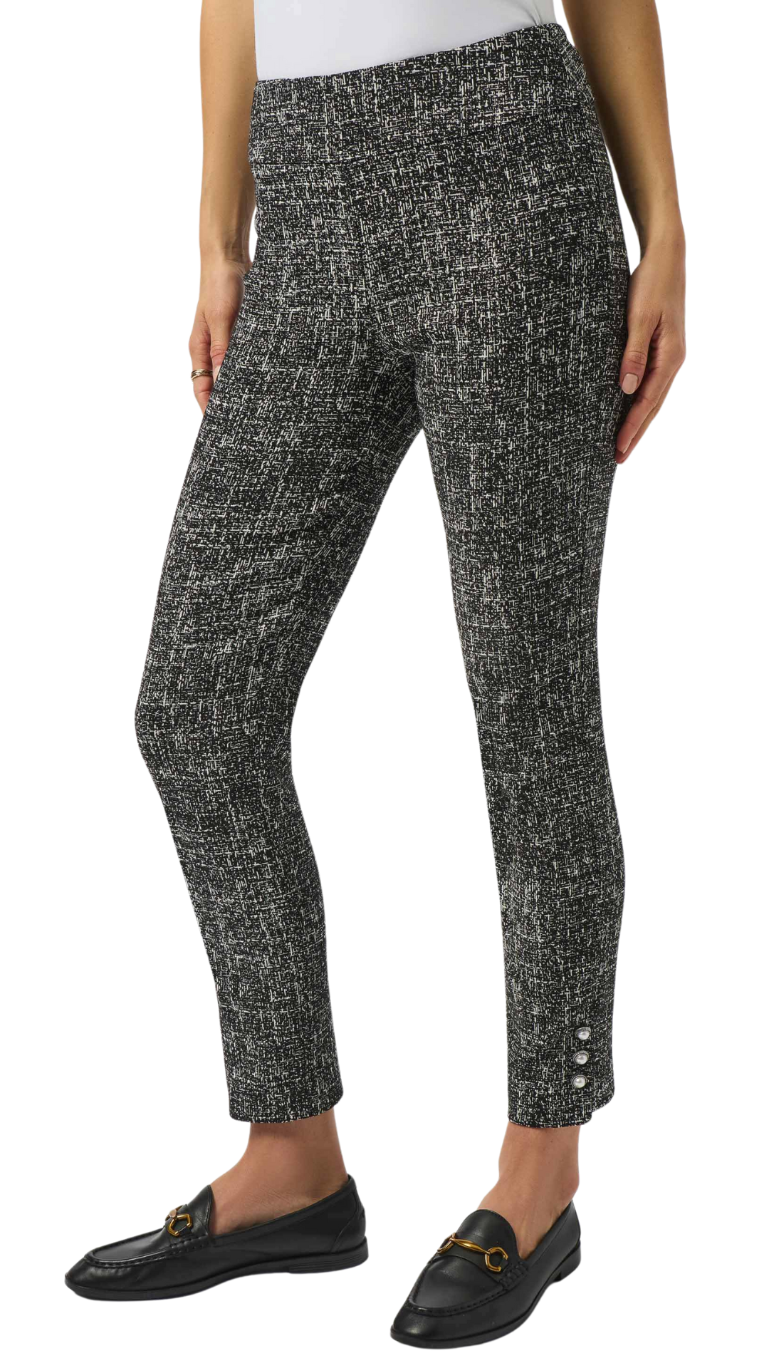 Abstract Jacquard Straight Pull-On Pants. Style JR253099