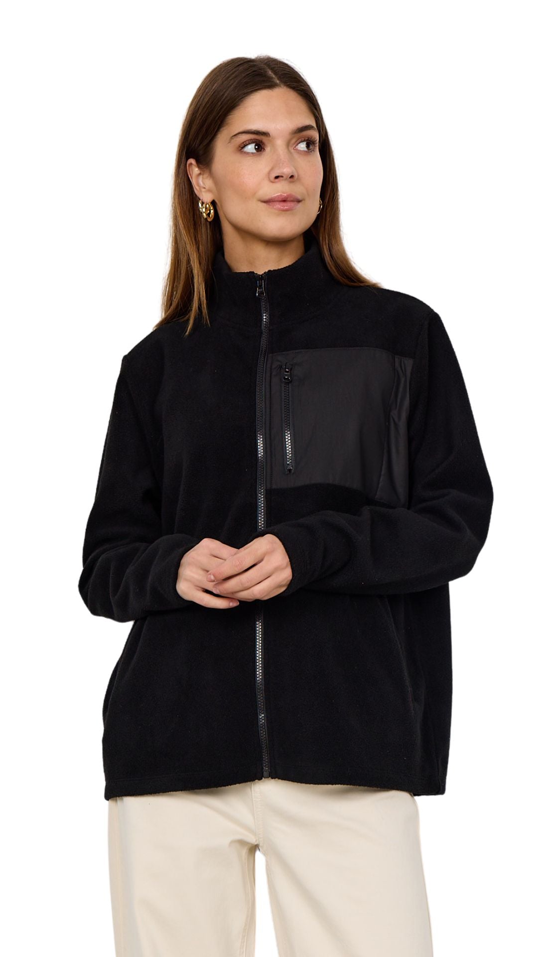 Zip Front Fleece Jacket. Style SOYA4PF26794