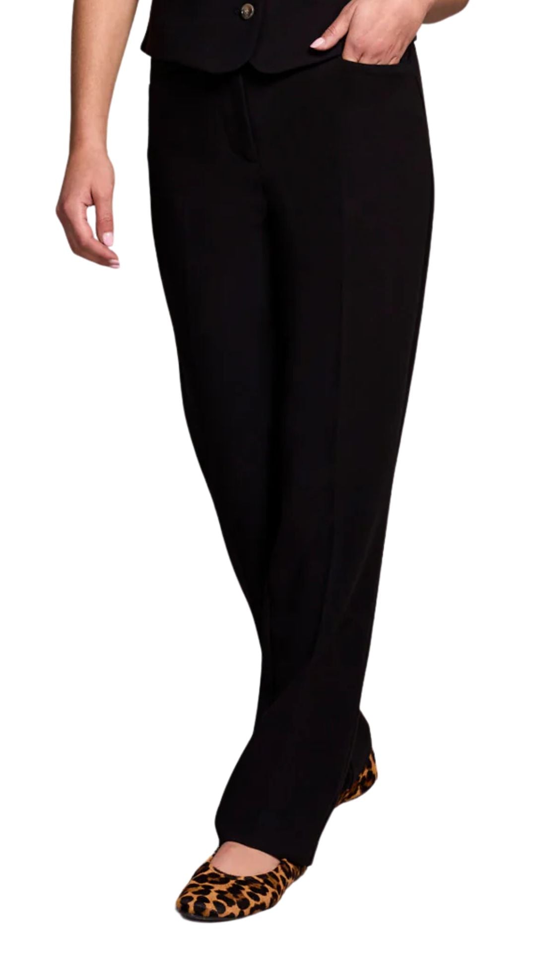 Petite Luxury Twill Straight-Leg Trouser. Style TR2400U-8150