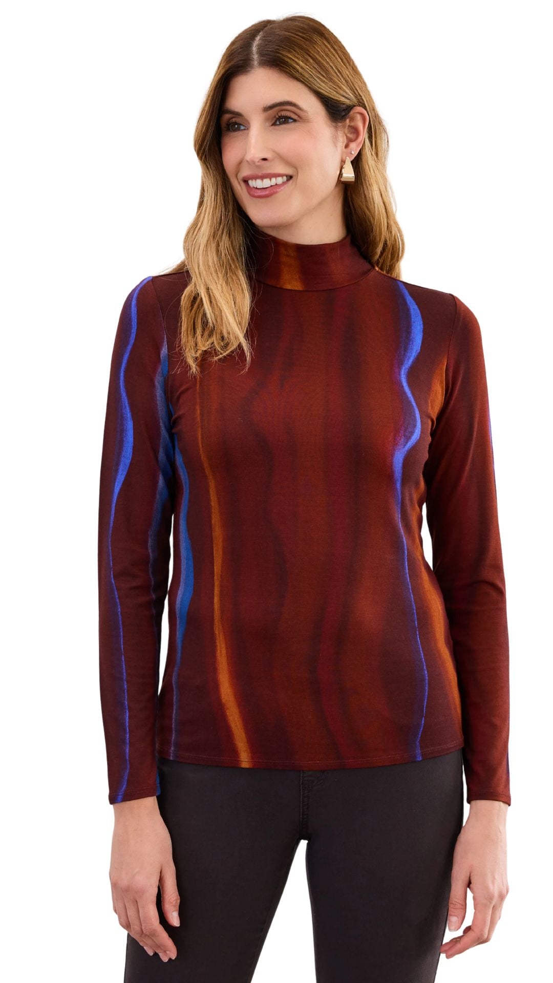 Long Sleeve Mock-Neck Top. Style FD3501756