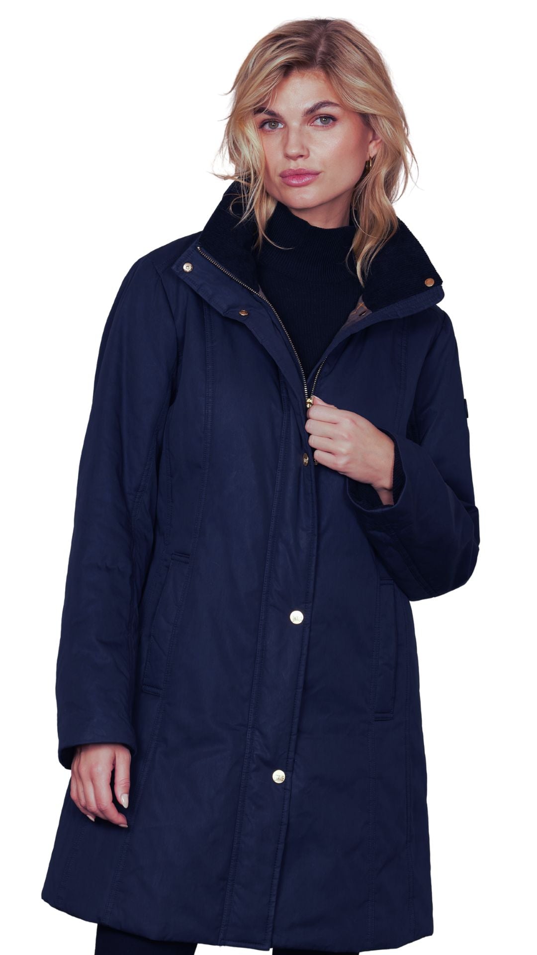 Removable Hood Corduroy Details Jacket. Style JUN2030-45