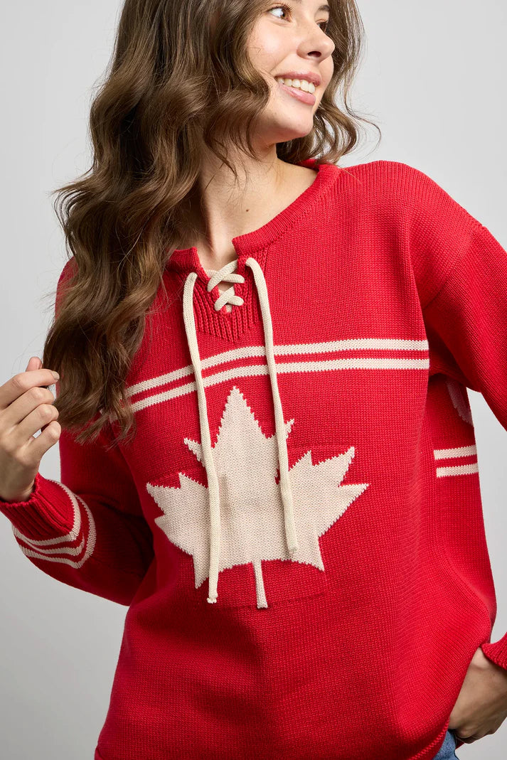 Retro Hockey Style Knit Sweater. Style CKI5211