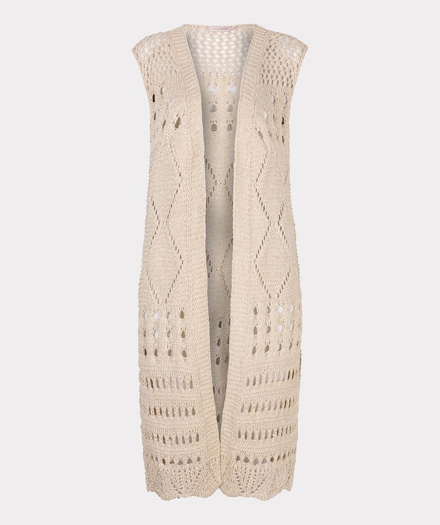 Mid Length Knit & Gold Thread Gillet. Style ESQHS2502203