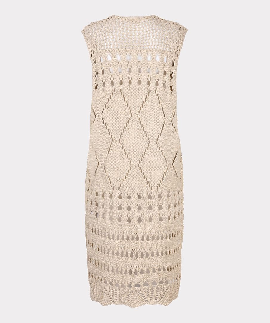 Mid Length Knit & Gold Thread Gillet. Style ESQHS2502203