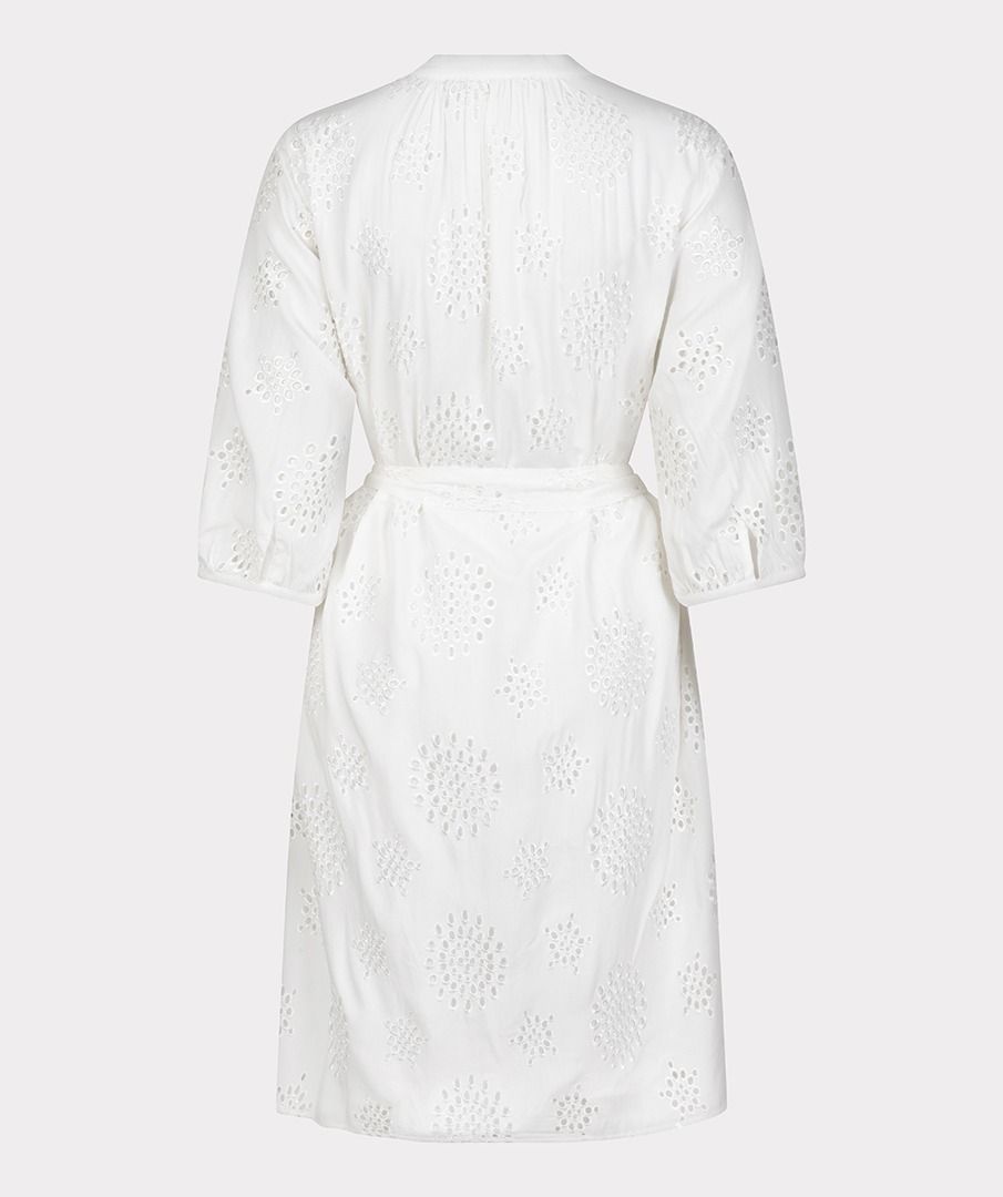 Eyelet & Embdoidered Tie Belt Dress. Style ESQHS2509217