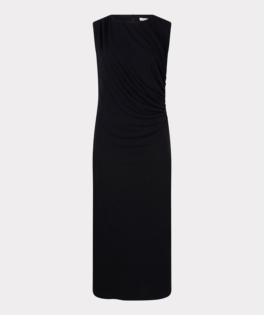 Side Gather Sleeveless Midi Dress. Style ESQSH2528212
