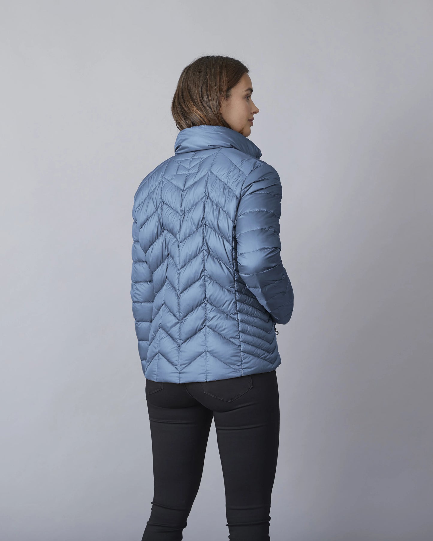 Daisy Cheveron Quilted Puffer Jacket. Style JUN2040