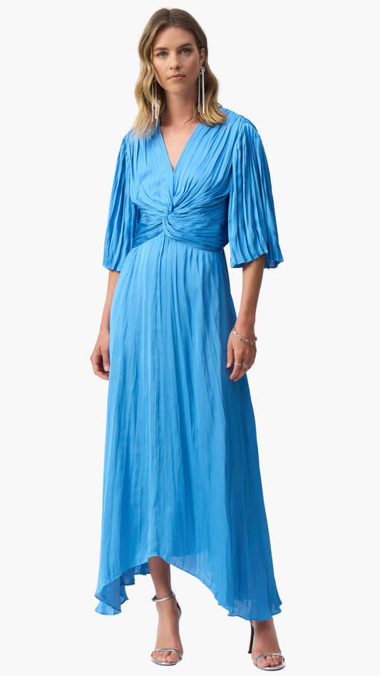 Pleated Satin Midi Dress. Style JR251903