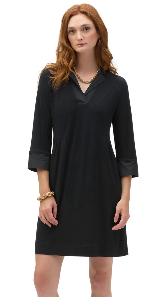 Silky Knit & Memory Trapeze Dress. Style JR252028