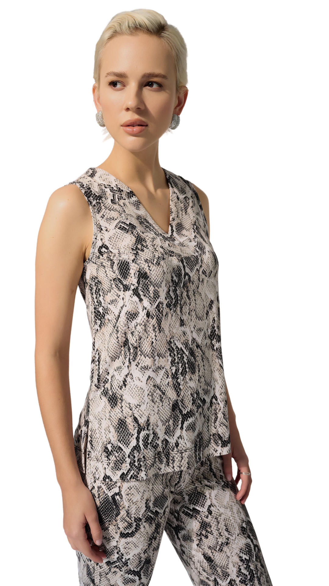 Python Print Sleeveless Top. Style JR252243
