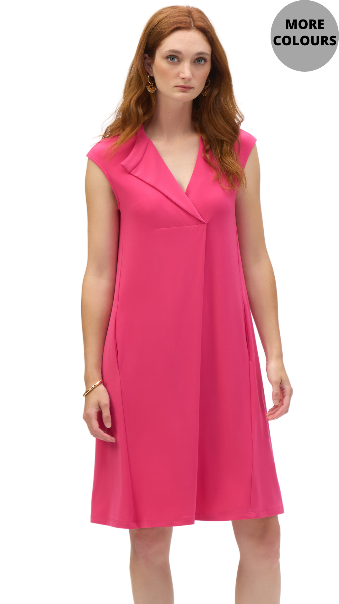 Silky Knit Sleeveless Trapeze Dress. Style JR252190