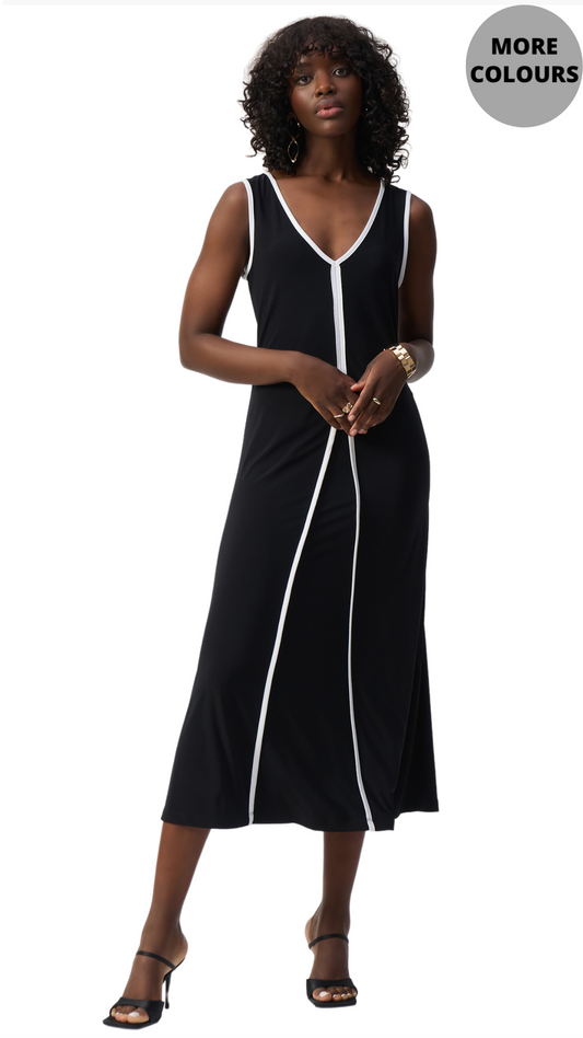 Silky Knit Sleeveless A-Line Dress. Style JR251156