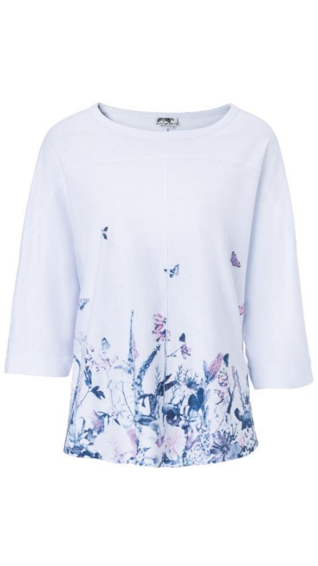 Seam Details Floral Print Hemline Top. Style WP1507