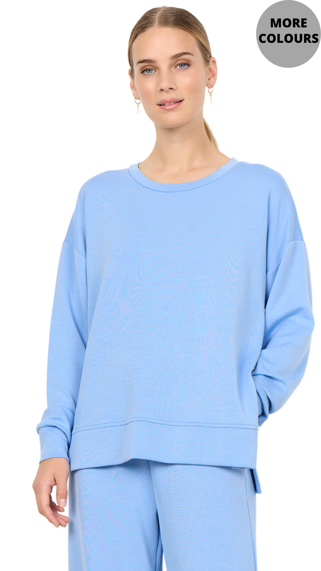 Soft Modal Side Slit Sweatshirt. Style SOYA4S26426
