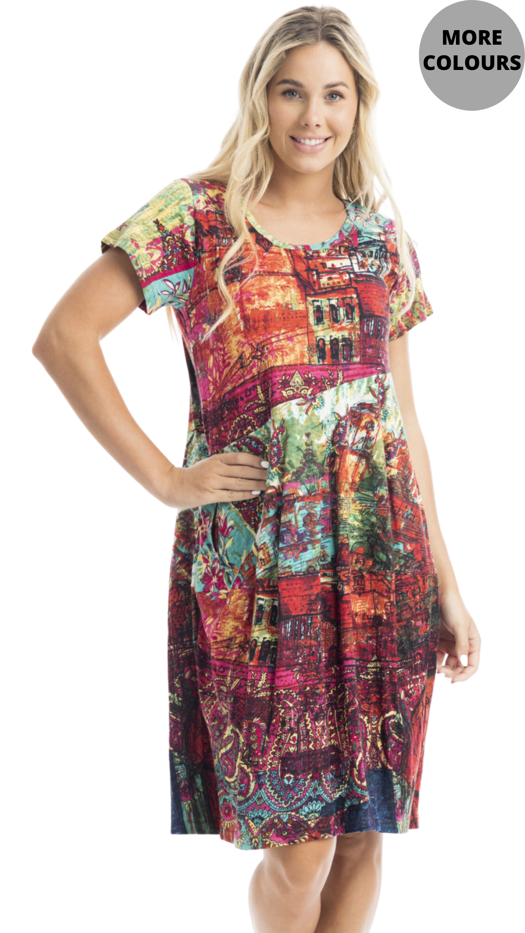 Organic Cotton Knee Length Bubble Dress. Style ORI20055