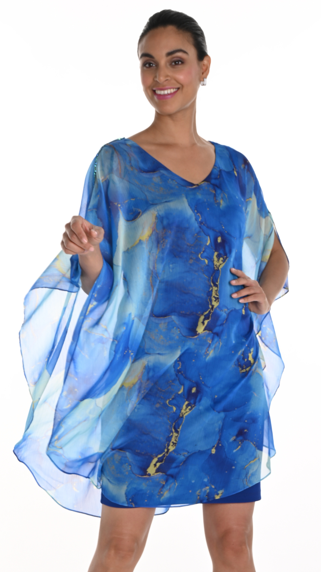 Abstract Gold Design Sheer Overlay Dress. Style FL258165 PackersFashion Abstract Gold Design Sheer Overlay Dress. Style FL258165 PackersFashion