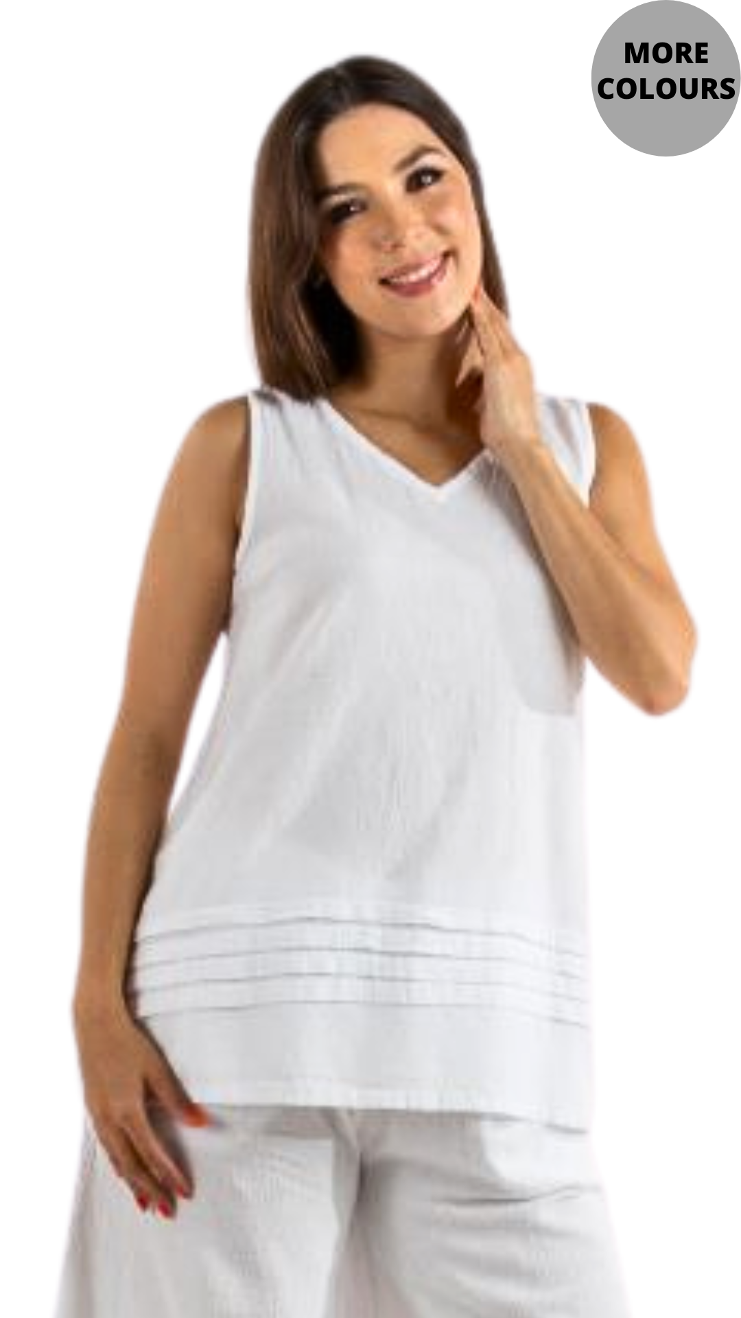 Plus Size Lightweight Textured Sleeveless Top. Style DUN4768X