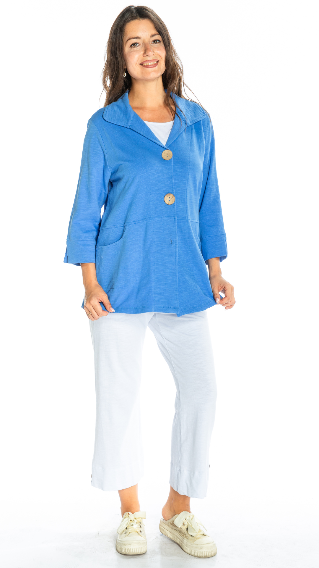 Wooden Button Cotton Jacket. Style WP770