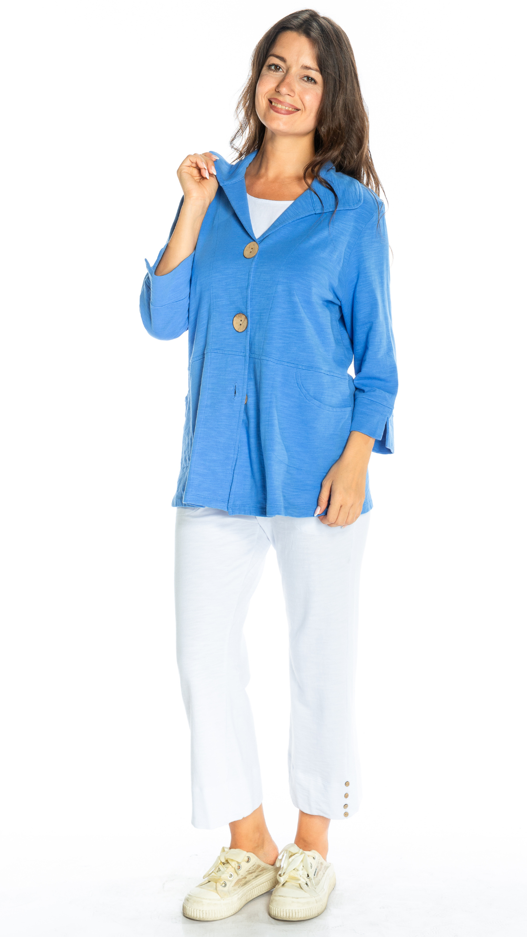 Wooden Button Cotton Jacket. Style WP770