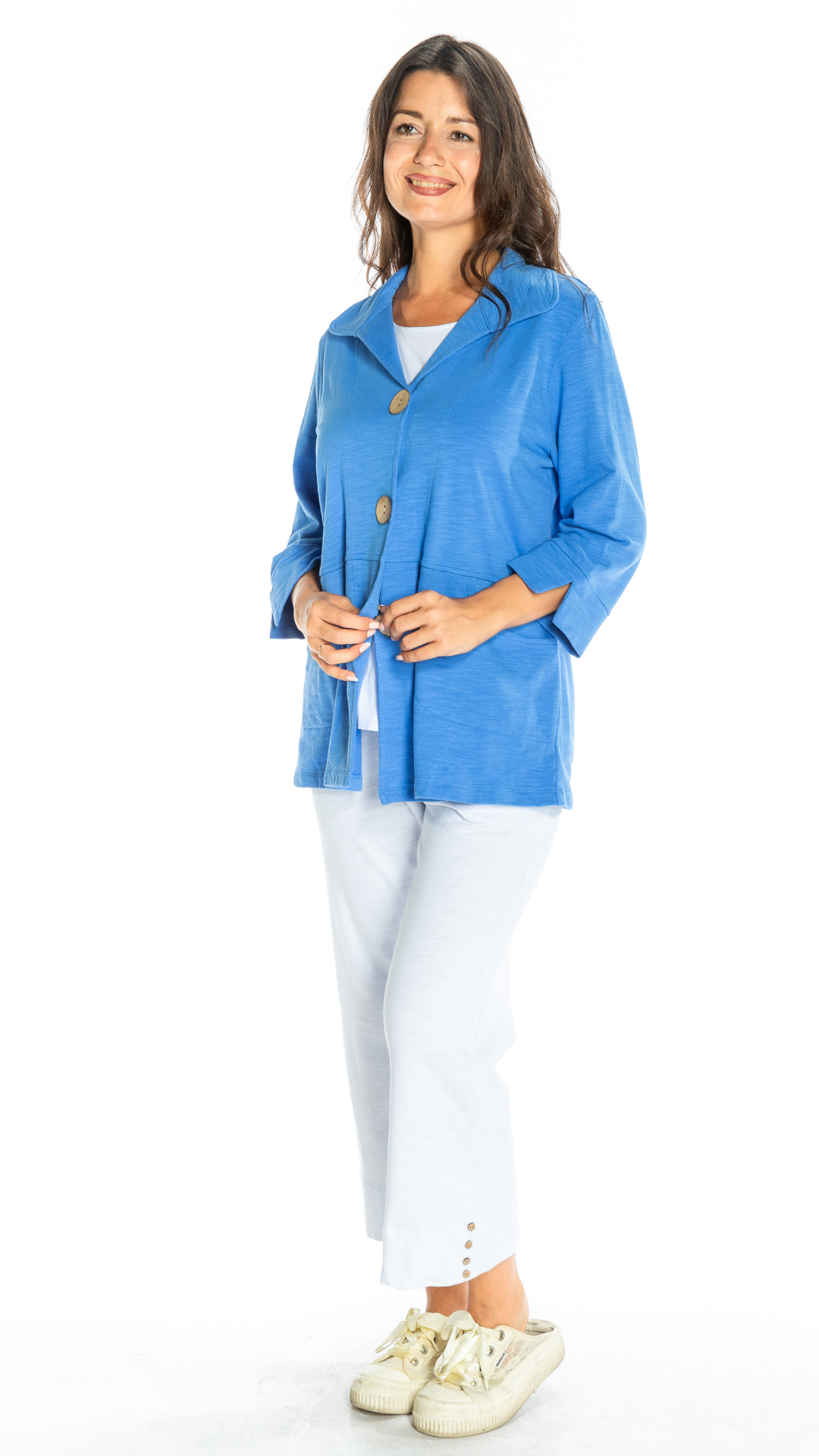 Wooden Button Cotton Jacket. Style WP770