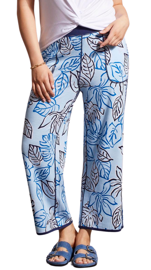 Reversible Printed/Solid Wide Leg Ankle Pant. Style TR5381O-4302