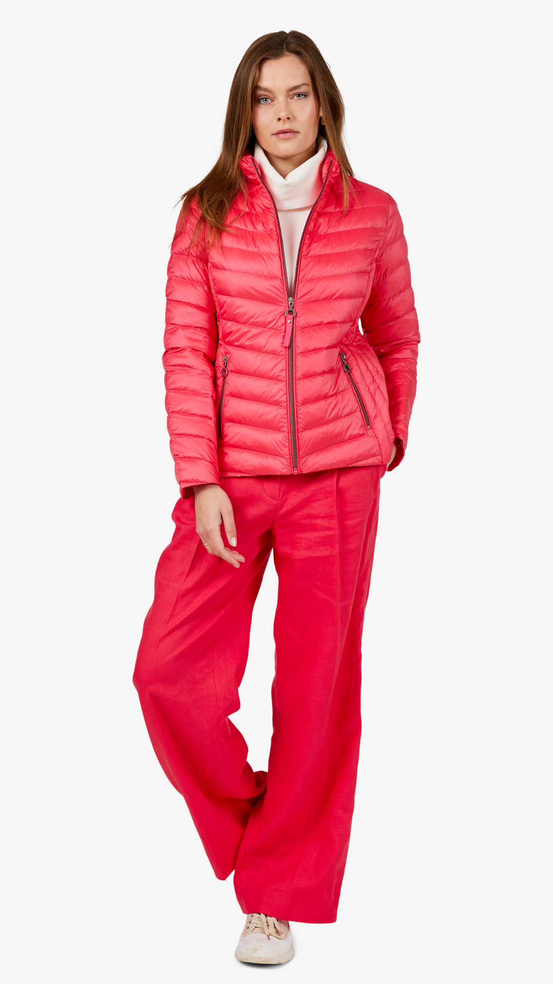 Lightweight Puffer Zip Pocket Spring Jacket. Style FR528