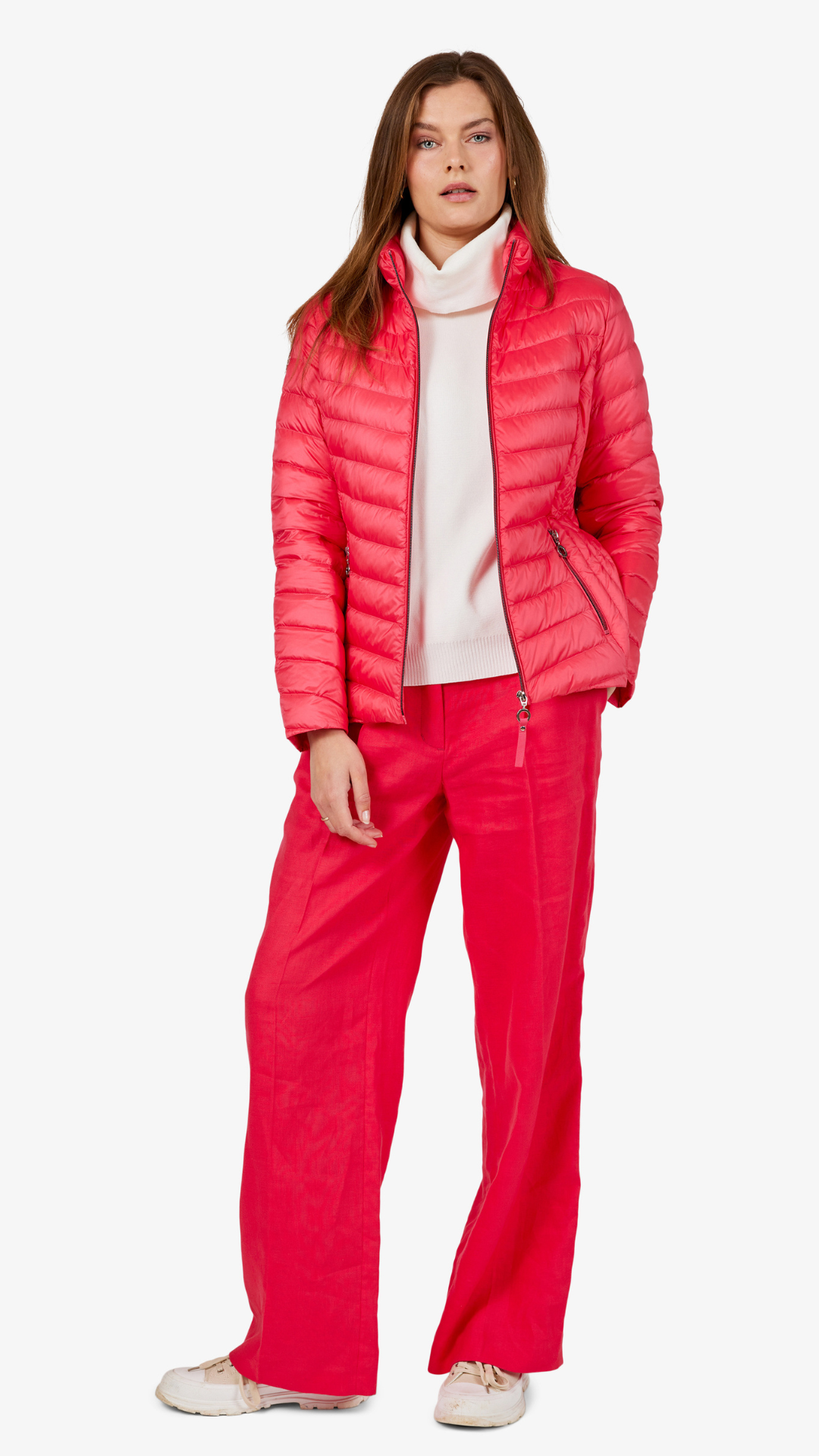 Lightweight Puffer Zip Pocket Spring Jacket. Style FR528