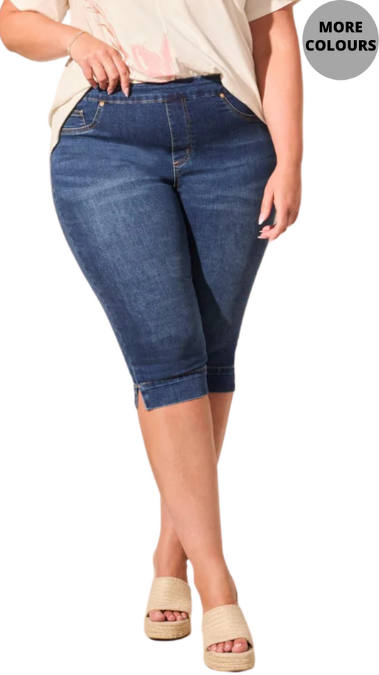 Size Inclusive Audrey Pull On Capri. Style TR7674V-2020