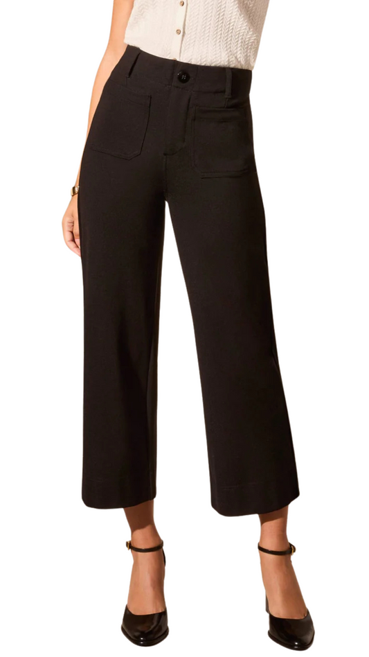 Ponte Wide Leg Cropped Bottoms. Style TR2221O-7026