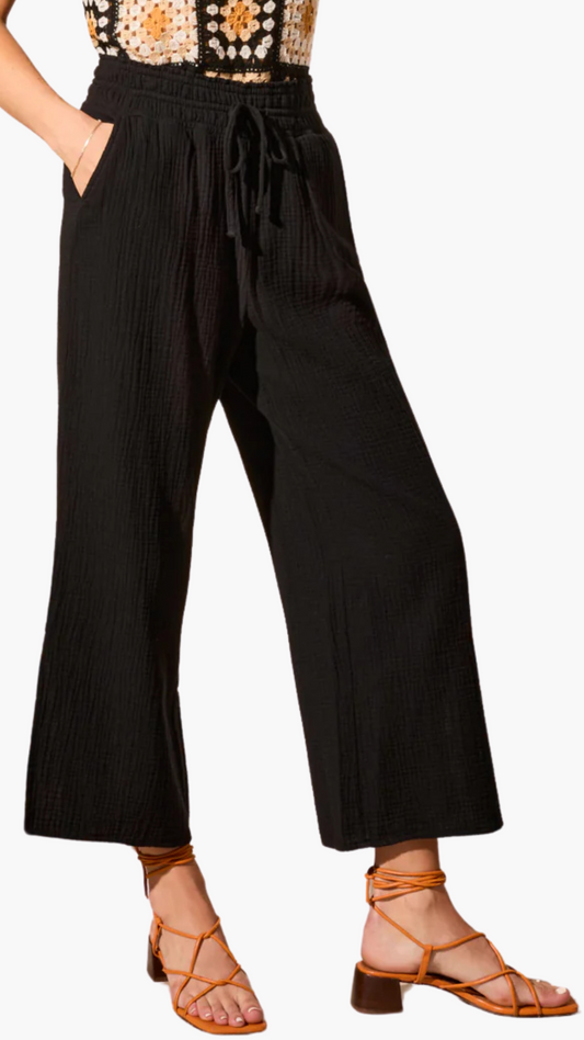 Cotton Gauze Wear Two Ways Cropped Bottom. Style TR5346O-4555