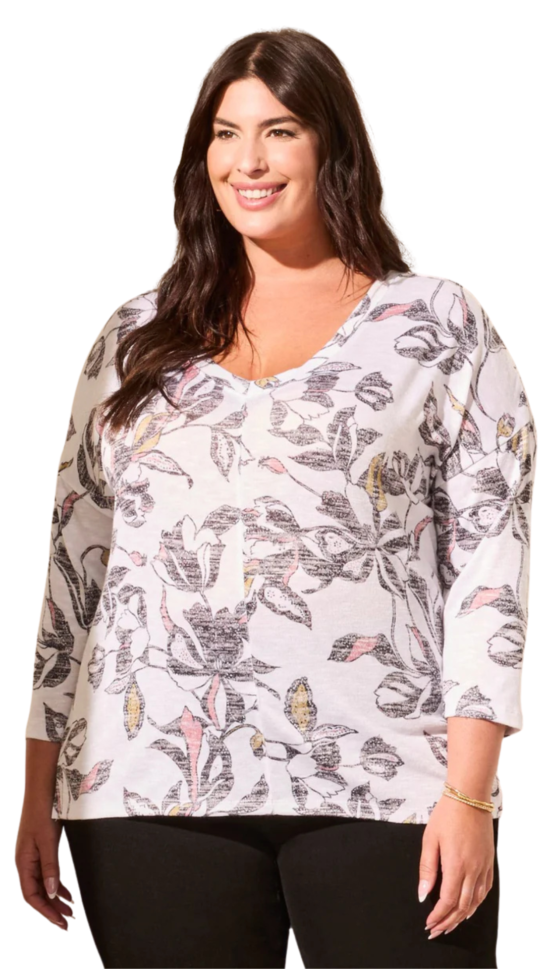 Size Inclusive Printed Top. Style TR5769V-1619