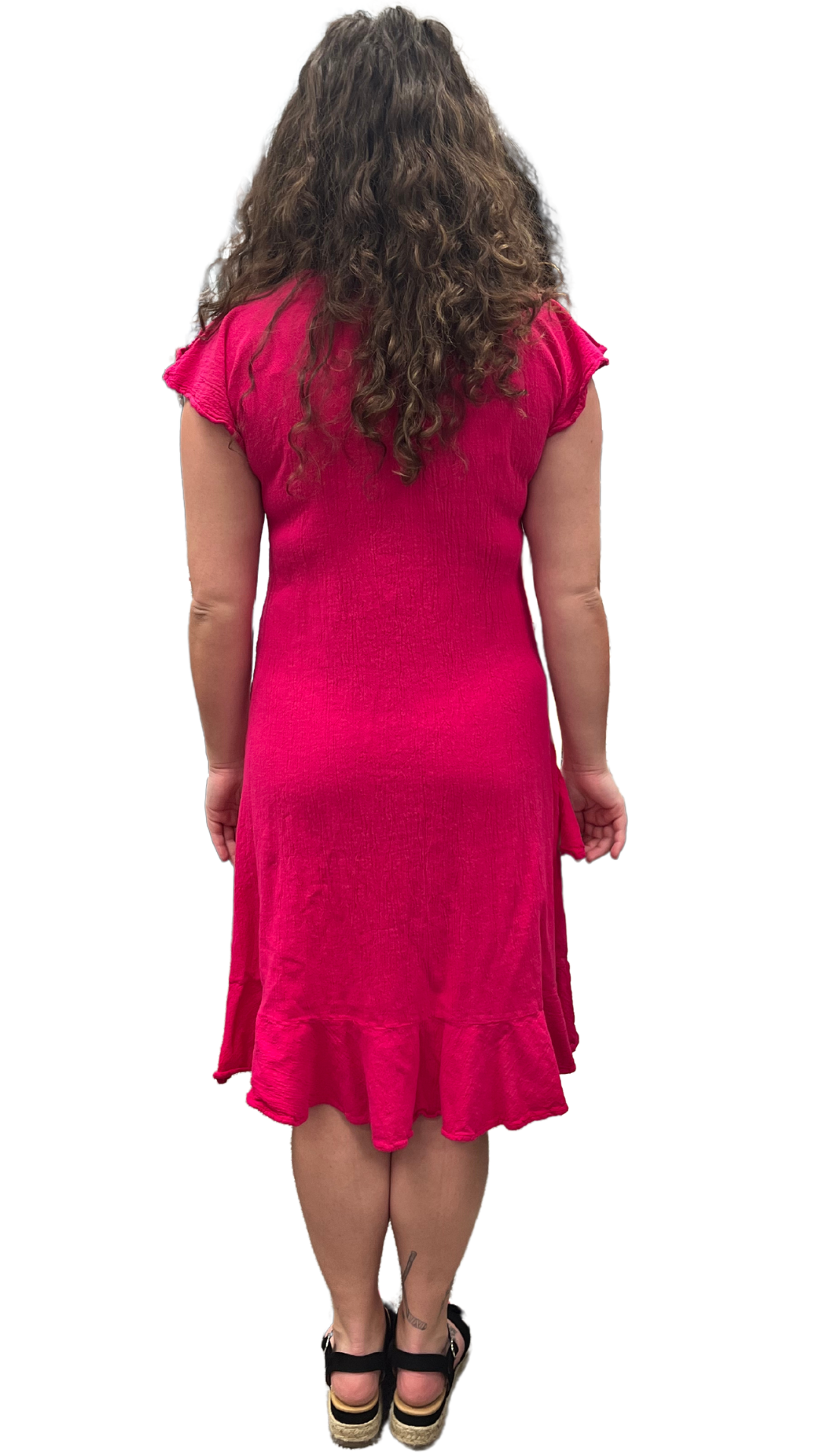 Tantalo Flutter Sleeve Dress. Style DUN5013