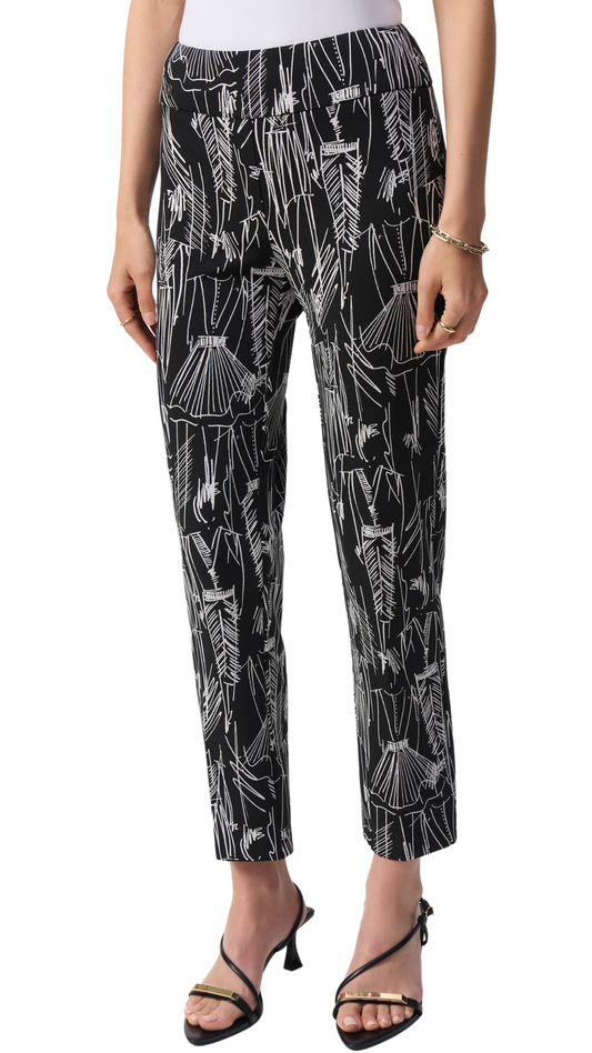 Silky Knit Printed Cropped Bottoms. Style JR251224