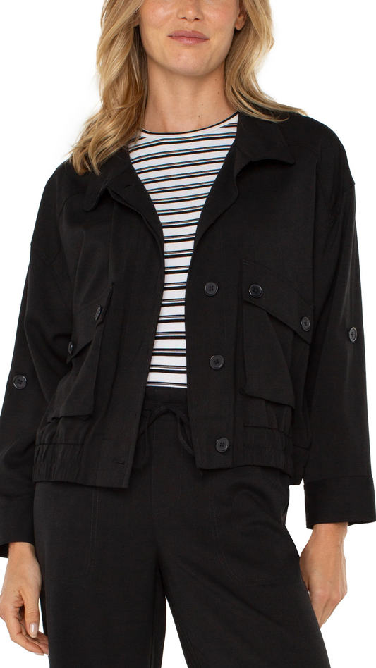 Utility Jacket with Cinched Hem. Style LVLM1154TS39