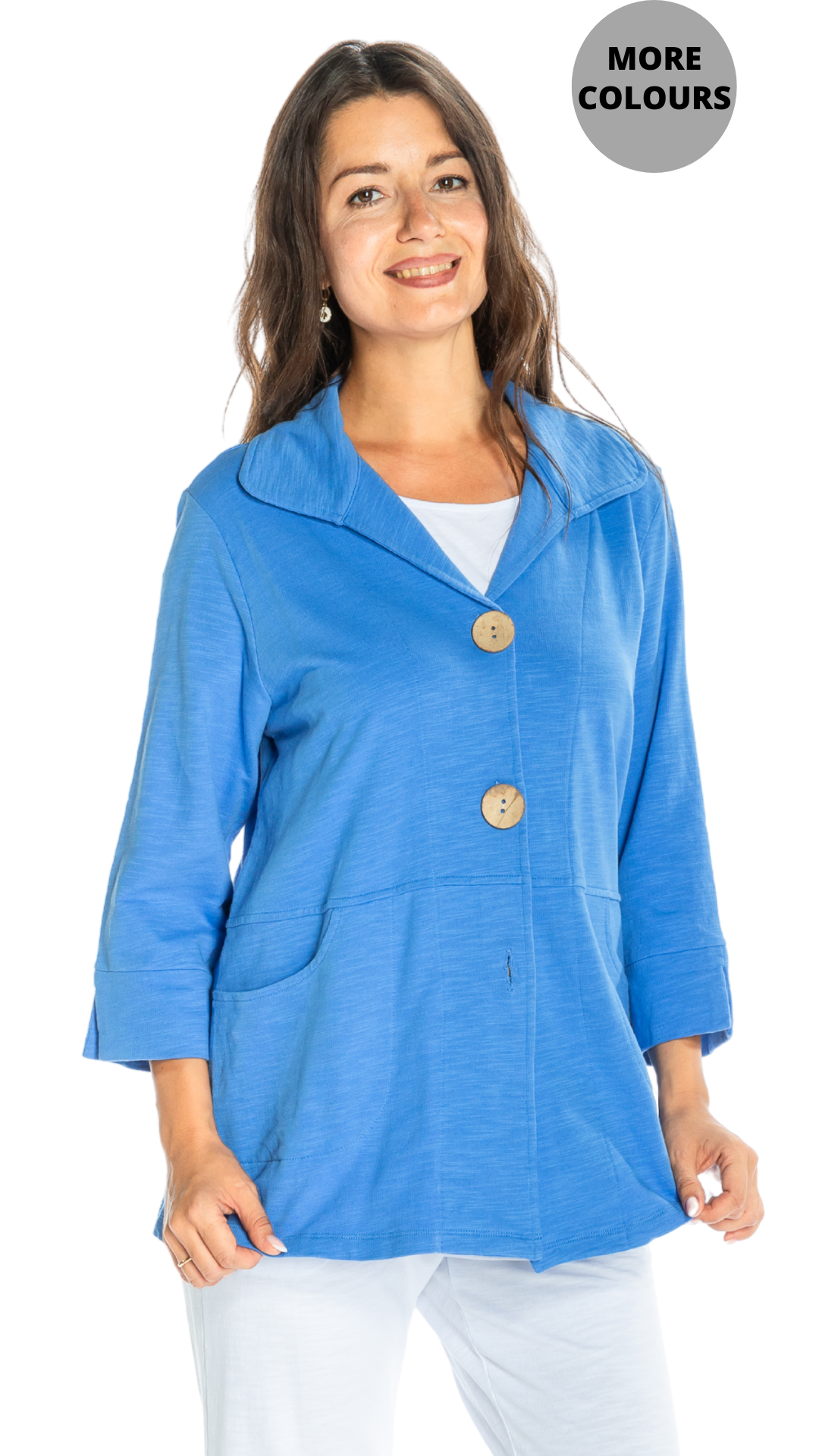 Wooden Button Cotton Jacket. Style WP770